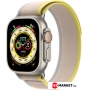 Умные часы и браслеты Apple Watch Ultra LTE 49 мм (титановый корпус, титановый/желто-бежевый, нейлоновый ремешок размера M/L)