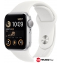 Умные часы и браслеты Apple Watch SE 2 40 мм (алюминиевый корпус, серебристый/белый, спортивный силиконовый ремешок M/L)
